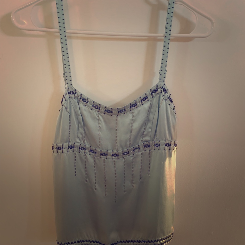 Silk beaded tank